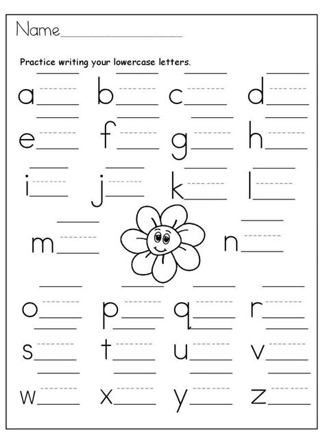 lowercase letter worksheets  kids  activity