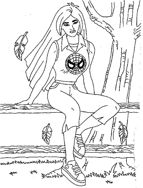 spider girl coloring pages coloring home