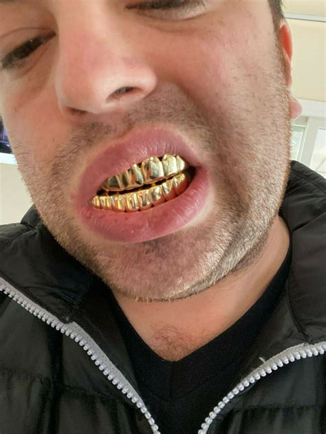 real  sterling silver gold finish grillz hip hop grills    single teeth