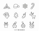 Contorno Navidad Vexels Iconos Icono Icons Conjunto sketch template