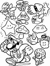 Mario Pages Coloring Bros Print Basketball sketch template