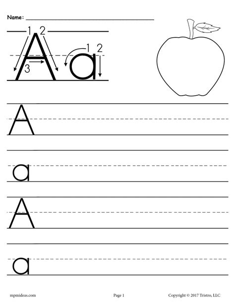 printable alphabet handwriting worksheets uppercase  lowercase