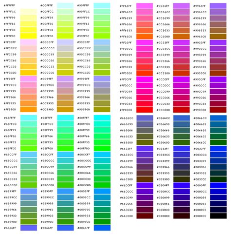 html  colors codes color library