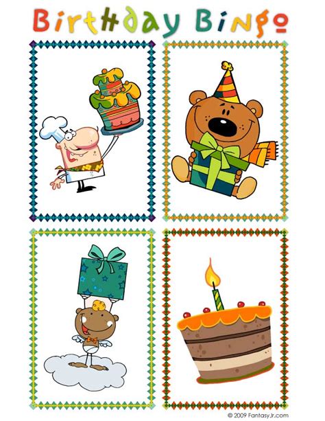 birthday bingo  printable printable world holiday