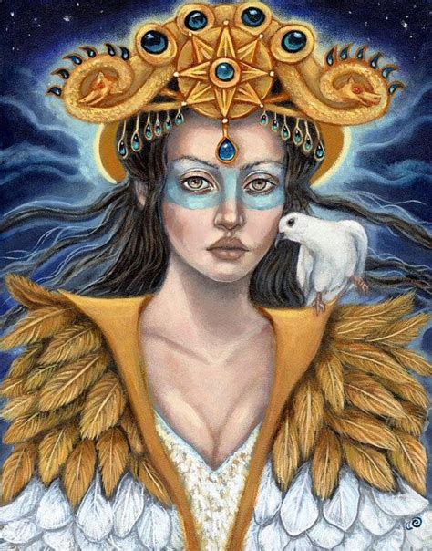 ishtar goddess pagan illustration fine art print etsy pagan goddess ishtar goddess goddess art
