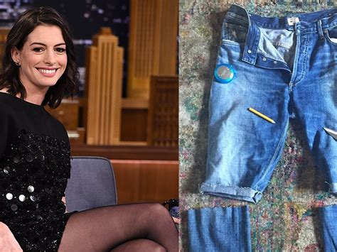 anne hathaway cut her jeans into shorts because there s