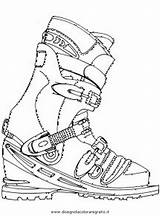 Scarpone Sci Ski Stiefel sketch template