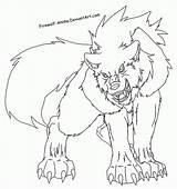 Wolf Anime Coloring Pages Howling Printable Wolves Drawing Lineart Pack Firewolf Fighting Color Animal Drawings Moon Sad Cute Deviantart Wings sketch template