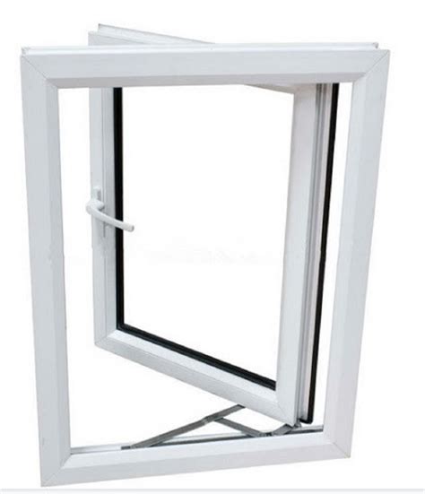 white residential upvc casement outward opening window glass thickness  mm  rs square