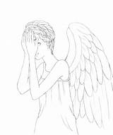 Weeping Who Angels Coloring Doctor Template Angel sketch template