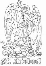 Coloring Michael St Archangel Pages Template sketch template