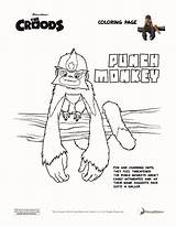 Croods Monkey Kolorowanki sketch template