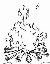 Bonfire Clip Fire Coloring Library Colouring Cliparts Cartoon sketch template