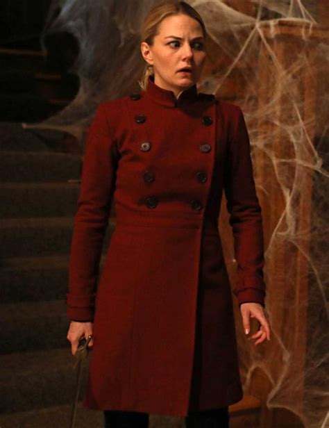 Once Upon A Time Jennifer Morrison Black Red Coat