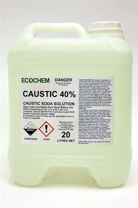 caustic  alkaline reagent  cleaner ecochem limited