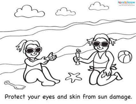 coloring sheets  summer safety lovetoknow