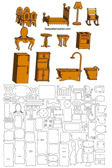 printable dollhouse furniture plans image
