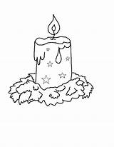 Coloring Pages Winter Candles sketch template