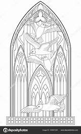 Kirchenfenster Malvorlage Gotik Ausmalbild Kinderbilder sketch template