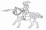 Knight Horse Coloring Kids sketch template