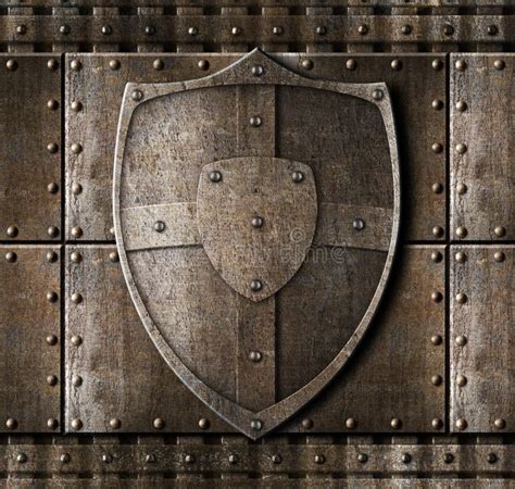 metal shield  armour background stock illustration illustration