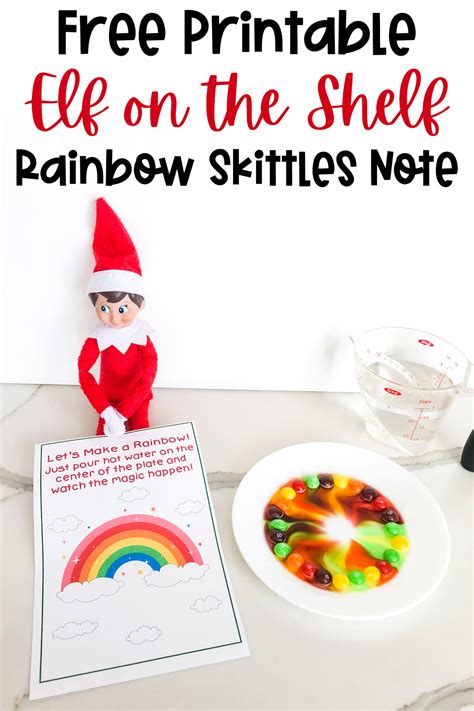 elf   shelf skittles rainbow printable