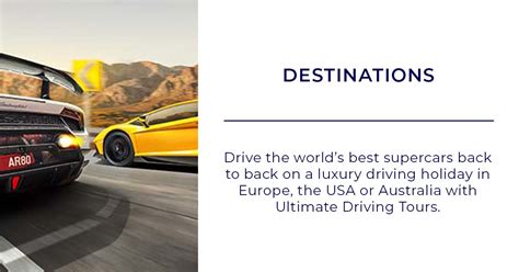 luxury holiday destinations ultimate driving tours