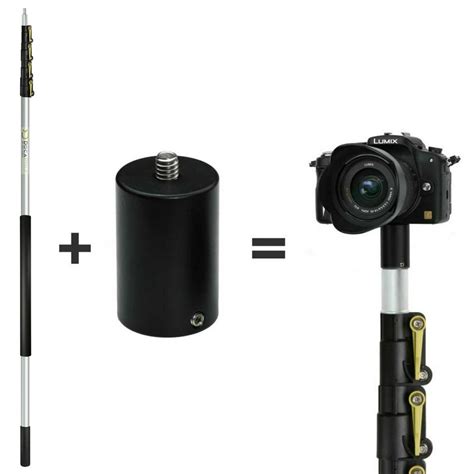 docapole  foot camera pole   ft extension pole camera adapter  gopro camera