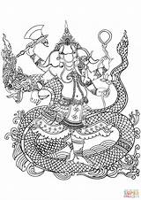 Ganesha Coloring Shirleytwofeathers sketch template