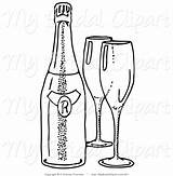 Wine Bottle Coloring Champagne Pages Line Beer Drawing Clipart Glasses Empty Flute Getcolorings Getdrawings Color Printable sketch template