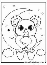Koalas Koala Iheartcraftythings Moon Grin Slumber Slight sketch template