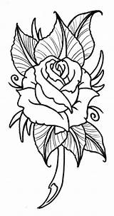 Tattoo Rose Designs Drawing Cool Easy Outlines Tattoos Outline Printable Drawings Flower Small Roses Flowers Coloring Pages Stencil Draw Clipartmag sketch template