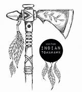 Tomahawk Vettore Tiraggio Indigeno Indiano Vettoriale Aquila Vectorified sketch template