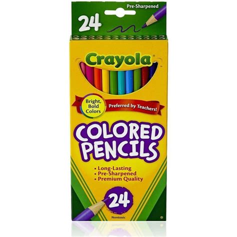 crayola colored pencils long    pack pack    pencils total walmartcom