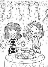 Groovy Coloring Girls Pages Fun Kids Birthday Coloriage sketch template