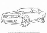 Camaro Draw Chevrolet Drawing Car Easy Step Sports Drawings Cars Sketch Drawingtutorials101 Simple Beautiful Pencil Trucks sketch template