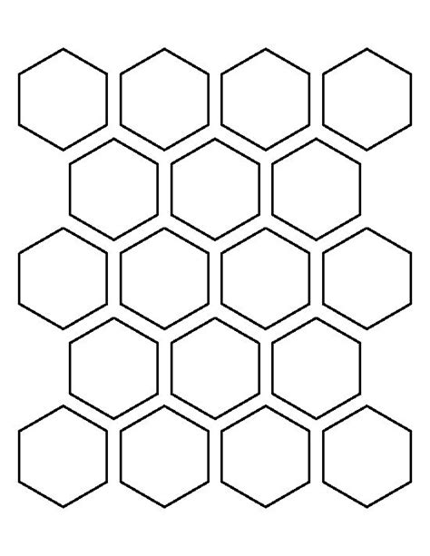 printable   hexagon template hexagon hexagon pattern stencils