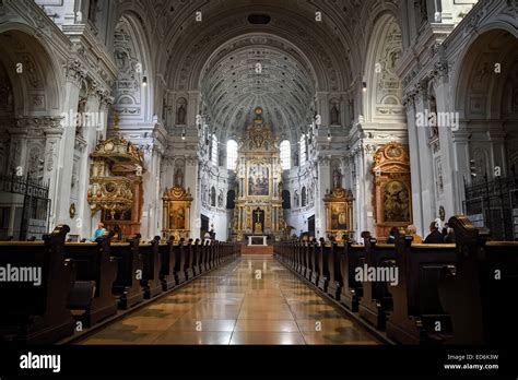 interior  munich cathedral stock photo alamy
