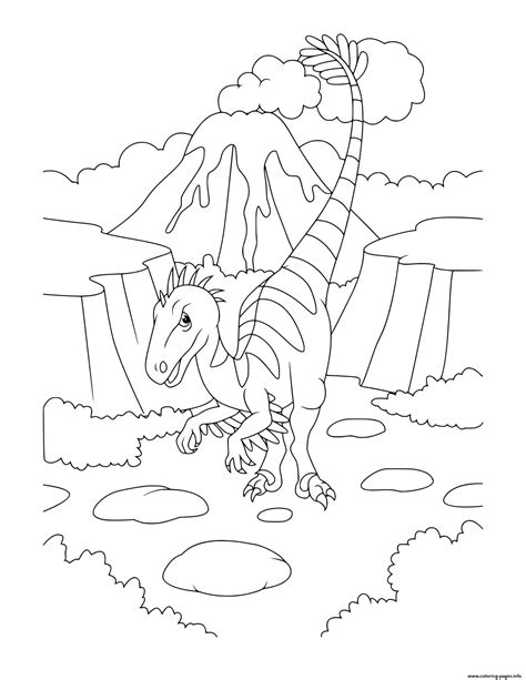 volcano  sad dinosaur coloring pages png  file