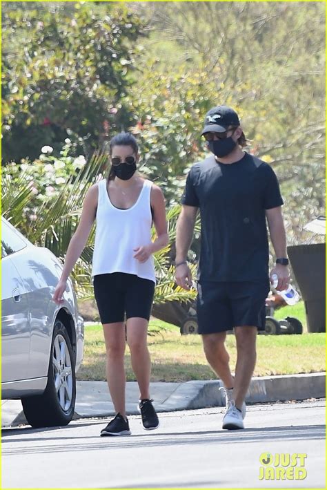lea michele and zandy reich kick off their week with a walk