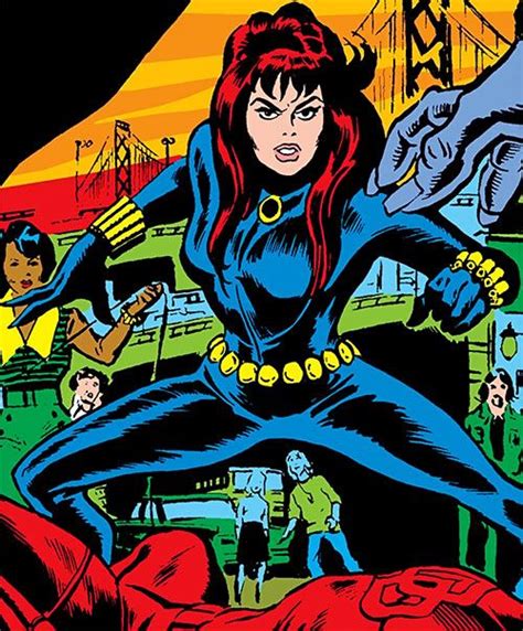 black widow marvel comics champions 1970s profile writeups