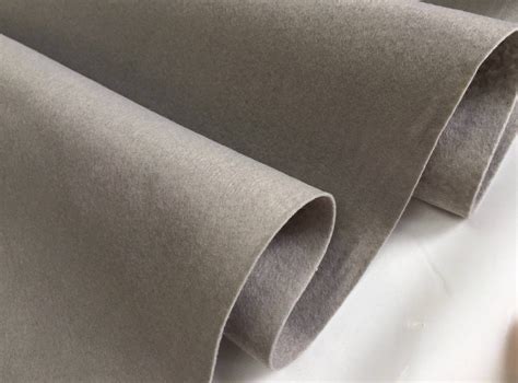 silver grey felt fabric material craft plain colours polyester cm wide lush fabric