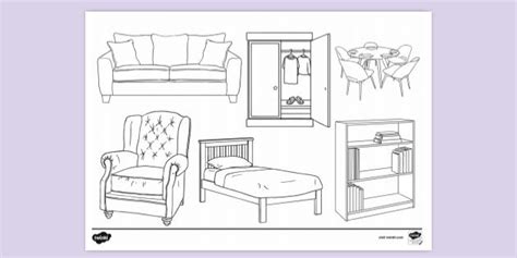 household furniture coloring pages