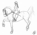 Horse Rider Riding Drawing Lines Deviantart Line Getdrawings Templates sketch template