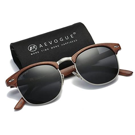 Aevogue Polarized Sunglasses Semi Rimless Frame Brand Designer Classic