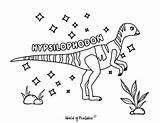 Dinosaur Hypsilophodon sketch template