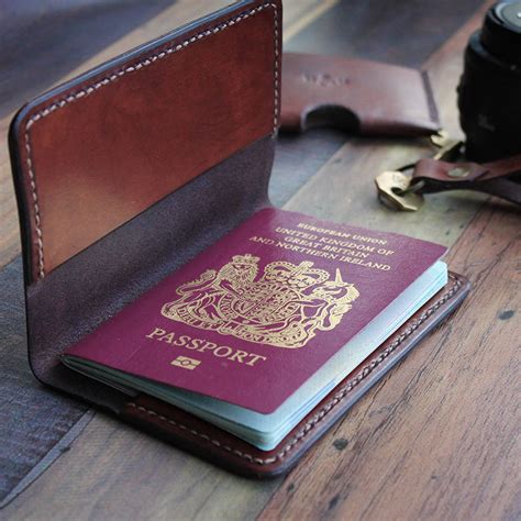 slim leather passport cover  hide home notonthehighstreetcom