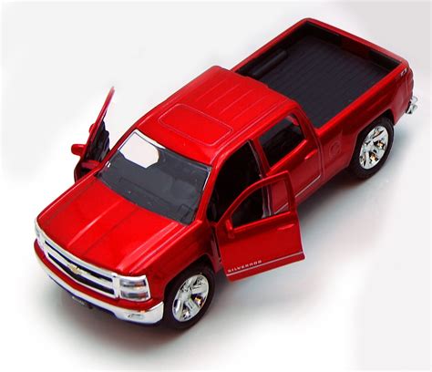 chevy silverado pickup truck red jada toys  trucks
