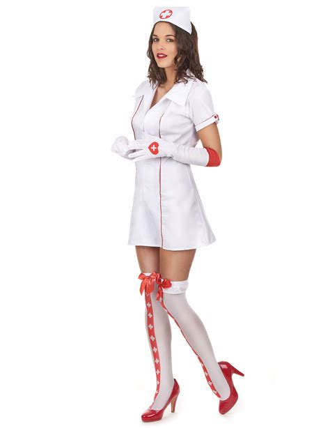 disfraz de enfermera sexy rojo y blanco para mujer disfraces adultos y disfraces originales