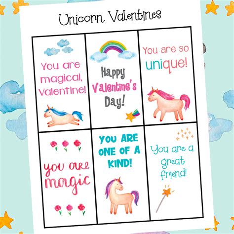 printable unicorn valentines day cards natural beach living